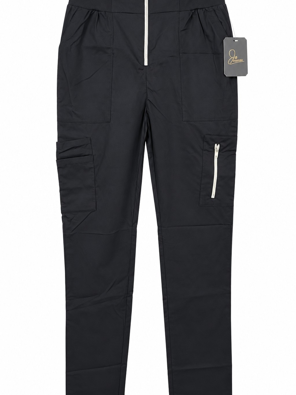 Jaanuu Women's Black Cargo Scrub Or Work Pants